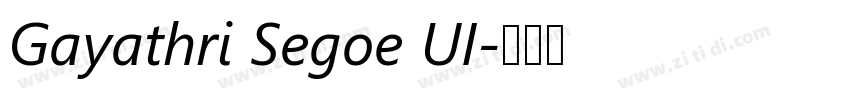 Gayathri Segoe UI字体转换